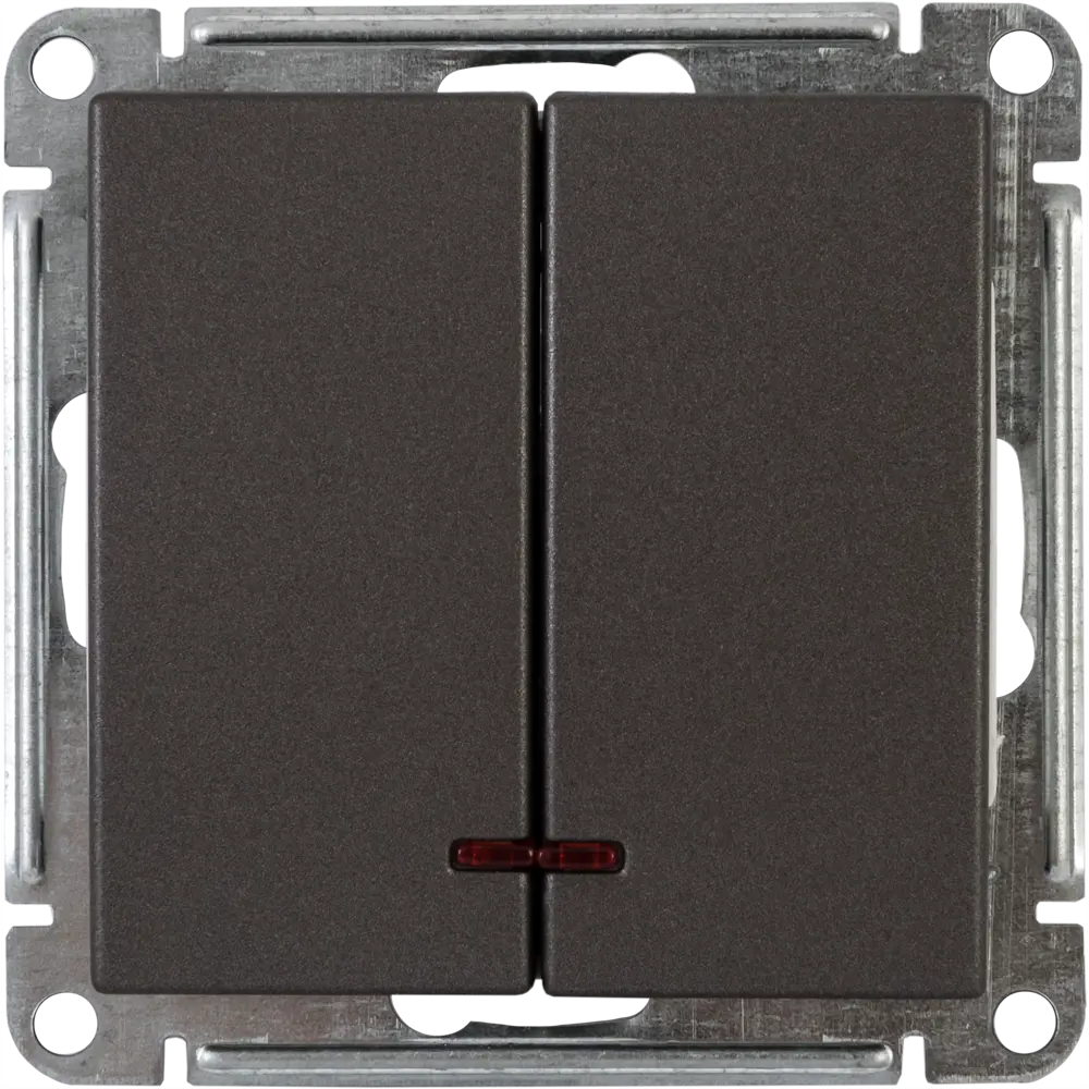 Выключатель SYSTEME ELECTRIC W59 Deco двухклавишный с подсветкой графит 82797994 STLM-0036024