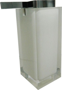 RA80(02) Gedy G-Rainbow, настольный дозатор с плоским носом, цвет хром - белый