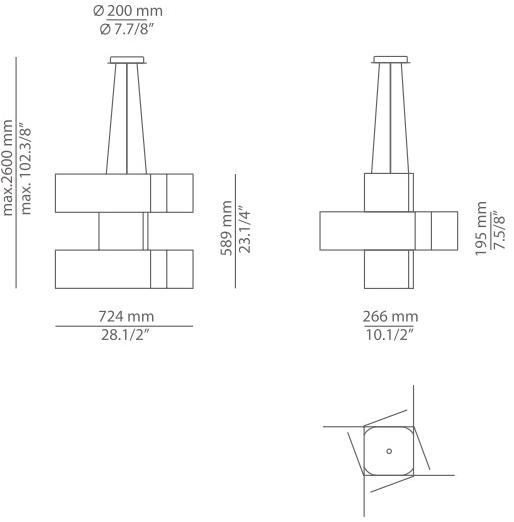 Estiluz Подвесной светильник из алюминия Shadow T-2935 - Вид №7