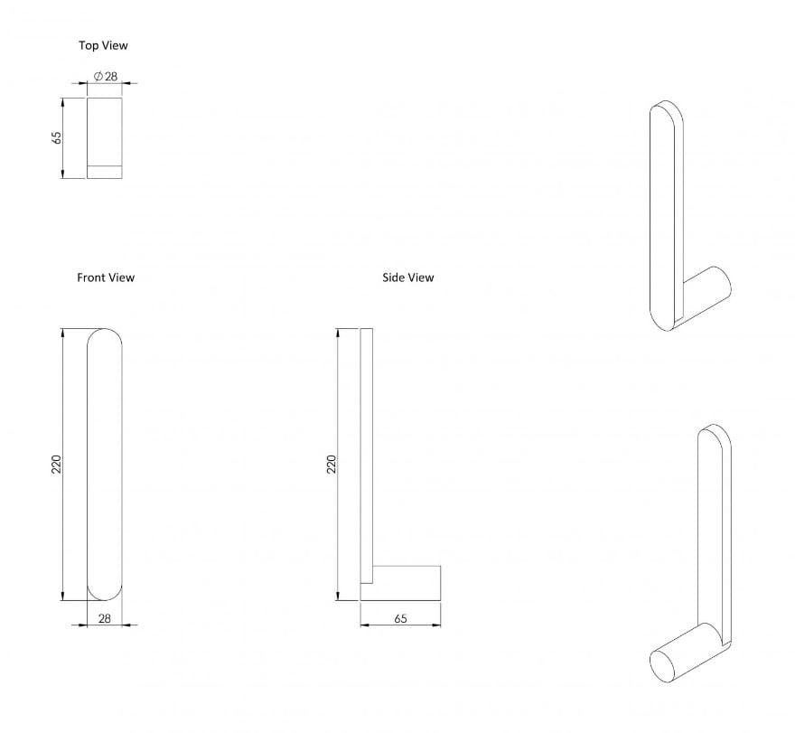 Держатель для полотенец из нержавеющей стали LUSSO Luxe ARCH-00123818 - Вид №11