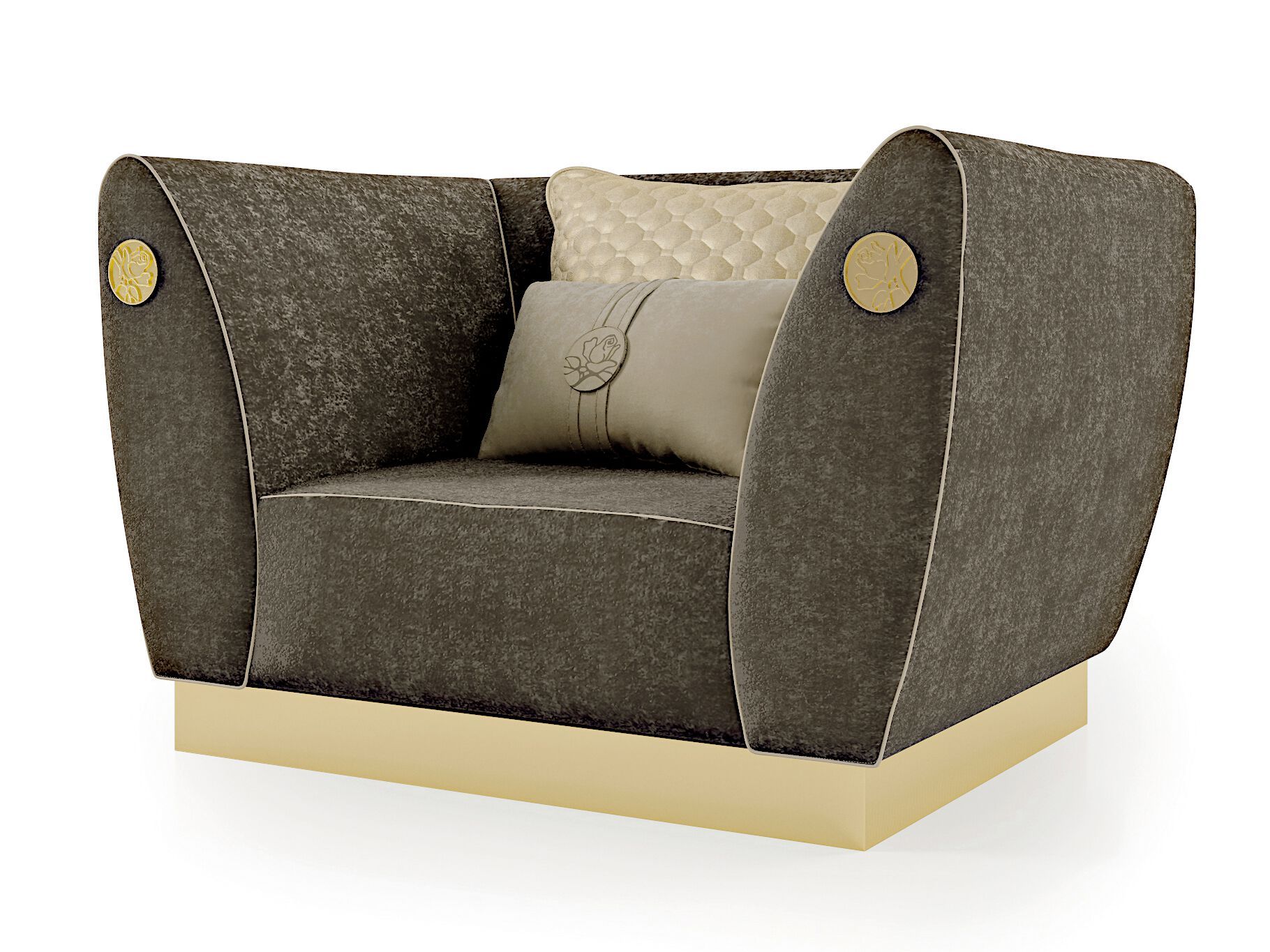 Тканевое кресло с подлокотниками Bizzotto Italia Symphony-Infinity ARCH-00125613