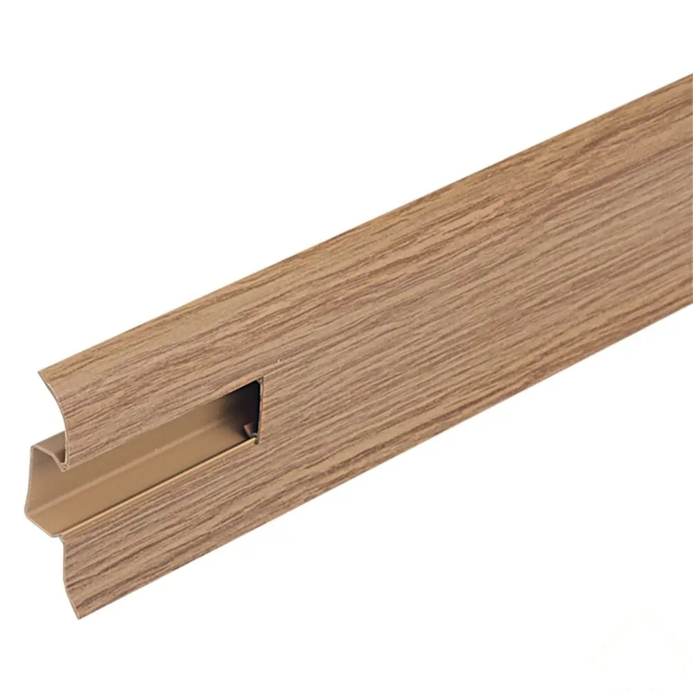 Плинтус напольный Stern 309 ПВХ 55 мм 2.5 м цвет дуб тёмный VOX STLM-2080469