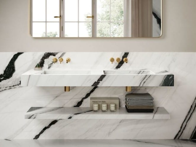 Прямоугольная двойная подвесная раковина из керамогранита Italgraniti Italgranitive ARCH-00142386 - Вид №1