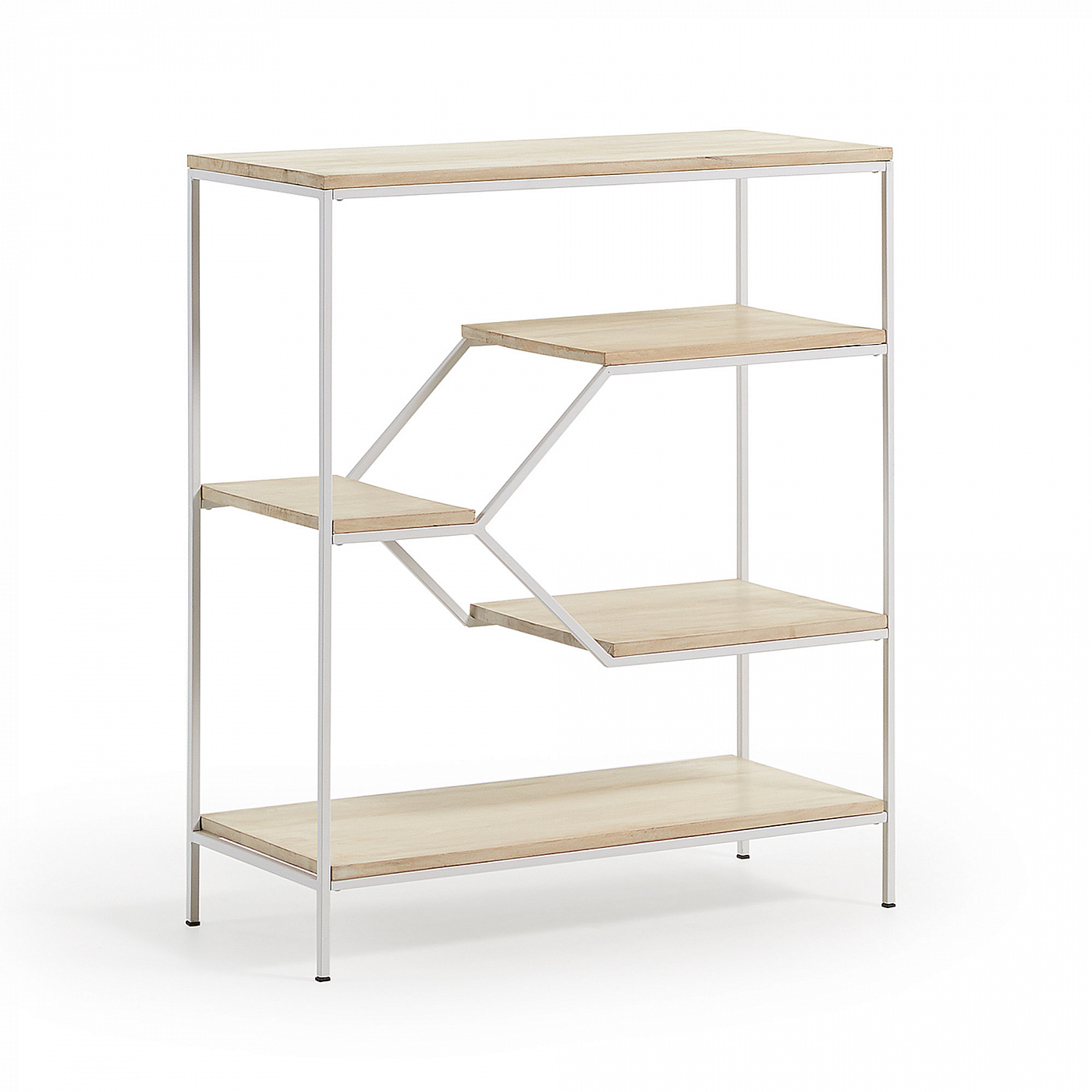 054384 Книжный стеллаж Pyke 80x93 белый La Forma Push  - Вид №2