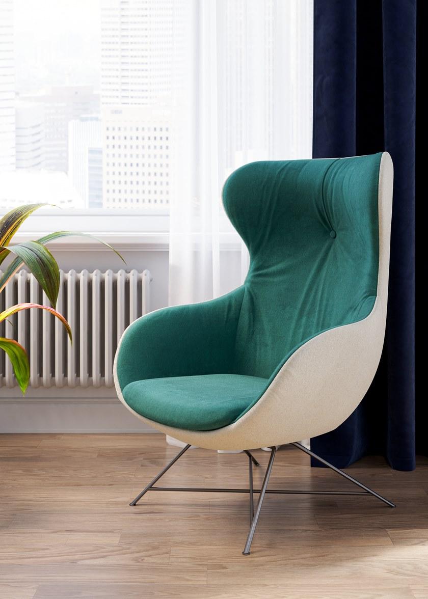 Liu Jo Living Collection Кресло с подголовником с тканевой обивкой и подлокотниками Urban fan Stb - Вид №2