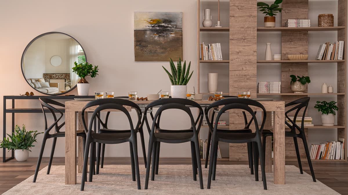 Выдвижной прямоугольный обеденный стол из меламиновой ткани Mobili Fiver First ARCH-00116162 - Вид №38