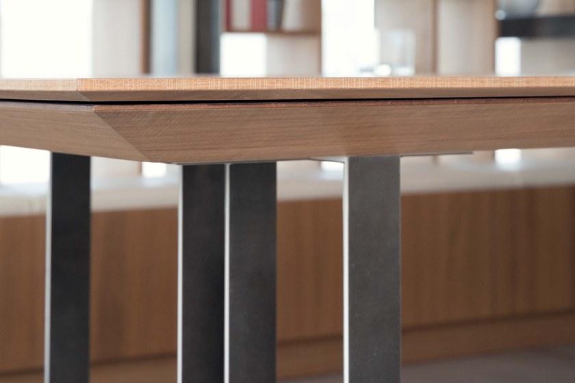 Maiullari Раскладной прямоугольный обеденный стол из стали и дерева sun-id-1454001 - Вид №8