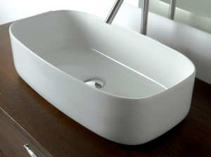 Керамическая столешница прямоугольная раковина