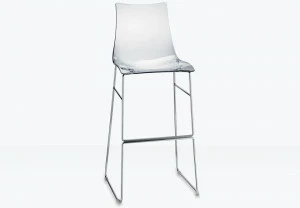 SCAB DESIGN Высокий табурет из поликарбоната салазок Zebra