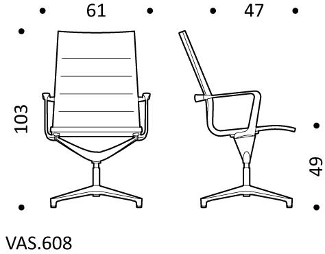 ICF Поворотное офисное кресло из ткани с 4 спицами Valea sun-id-1433542 - Вид №1