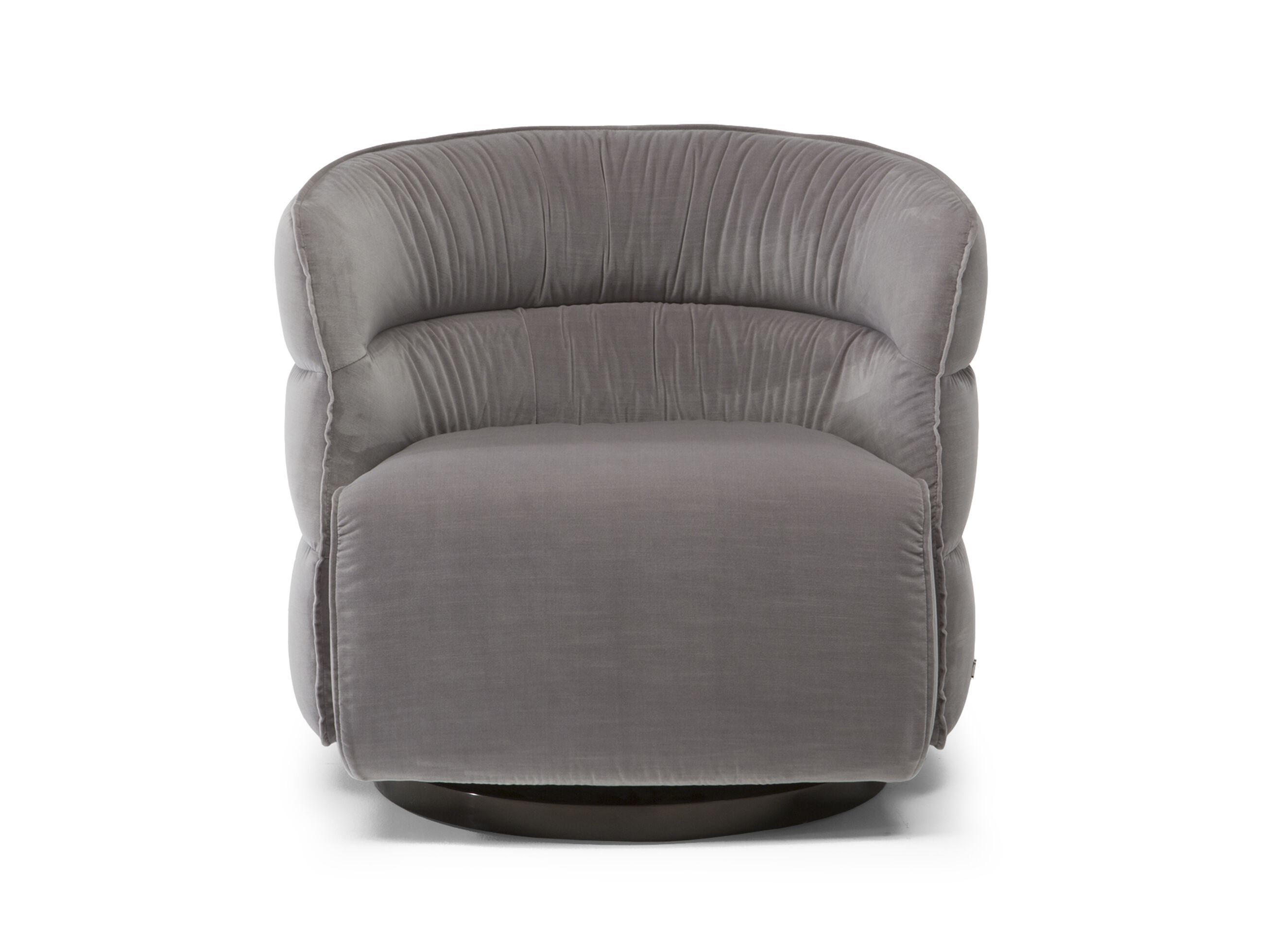 Тканевое вращающееся кресло с подлокотниками Natuzzi Italia COUTURE ARCH-00002242