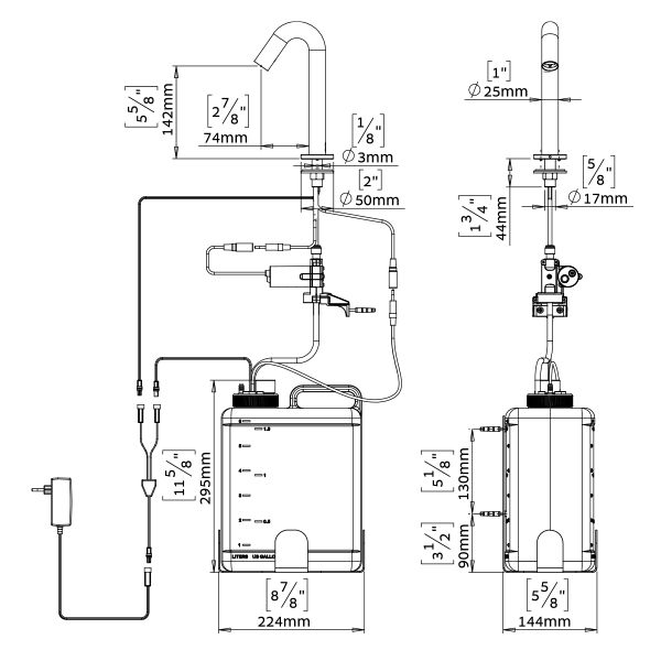 233012 Дуэт мыла и воды Csaba – смеситель и дозатор мыла stern  - Вид №6