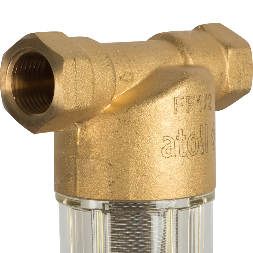 Набор фильтров механической очистки Atoll для ХВС и ГВС 1/2" ВР латунь STLM-2054763 - Вид №2