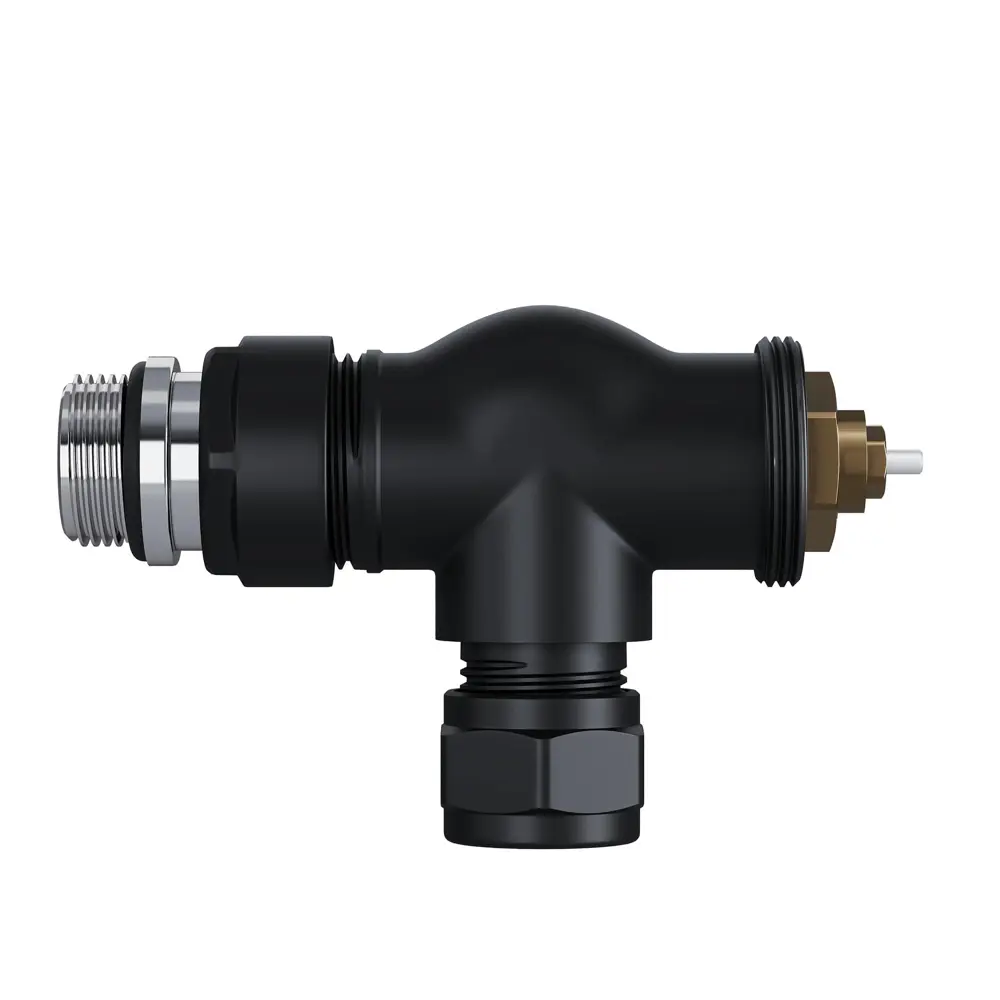 Термостатический комплект для радиатора осевой Royal Thermo Design Pro 1/2" латунь цвет черный 89423319 STLM-2042939  - Вид №3