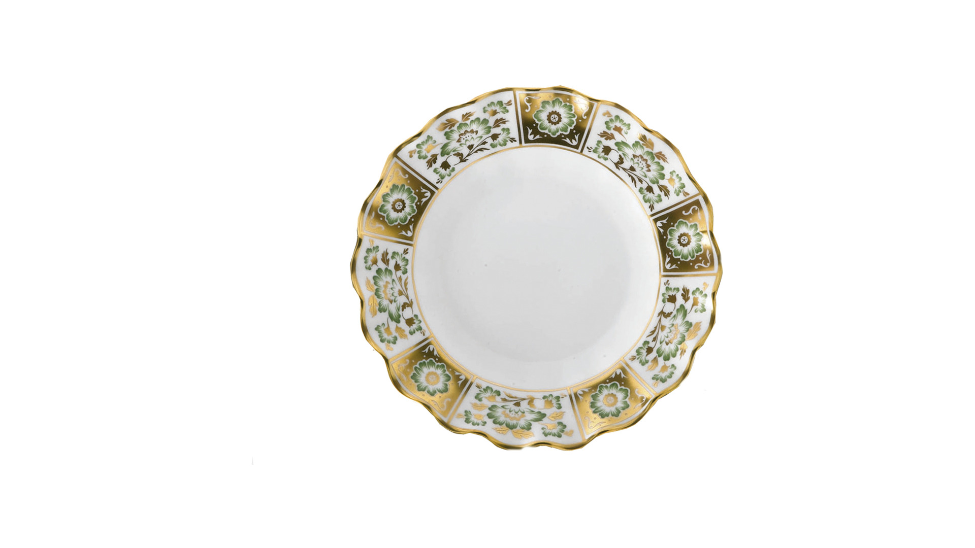 10592984 Royal Crown Derby Сервиз чайный Royal Crown Derby "Дерби, зеленый декор" 6/22 Фарфор костяной  - Вид №2