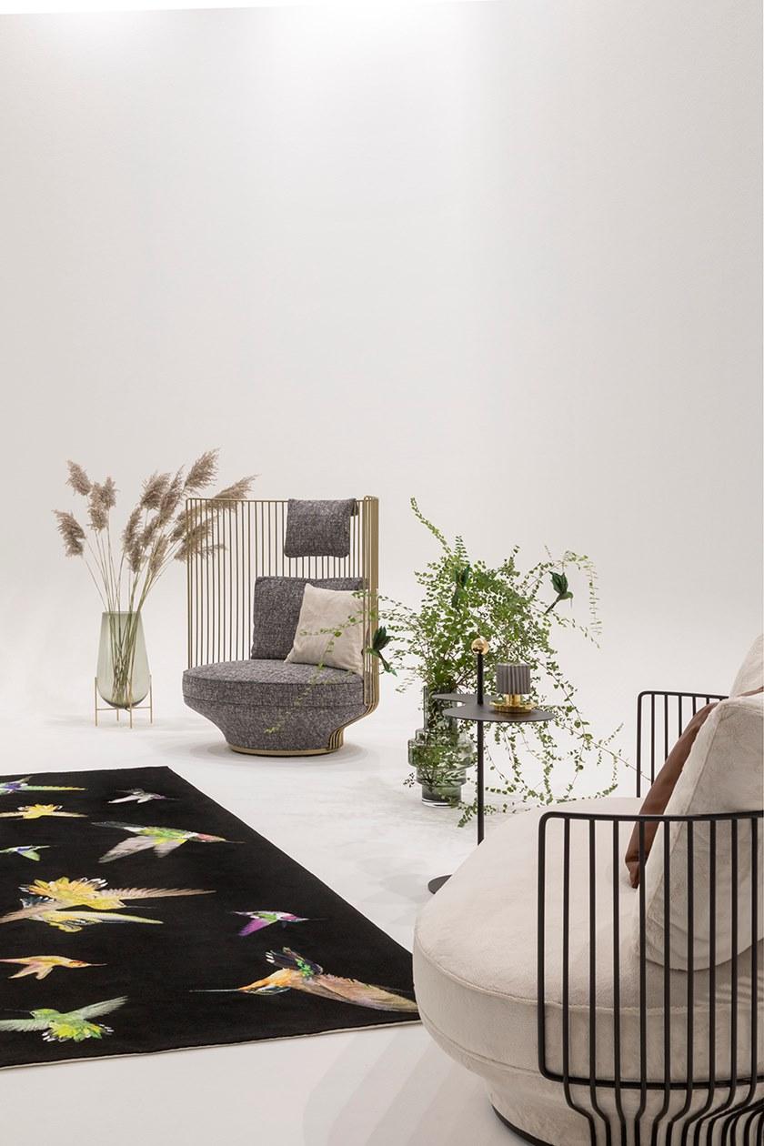 Wittmann Кресло из ткани с высокой спинкой Paradise bird sun-id-1511831 - Вид №3