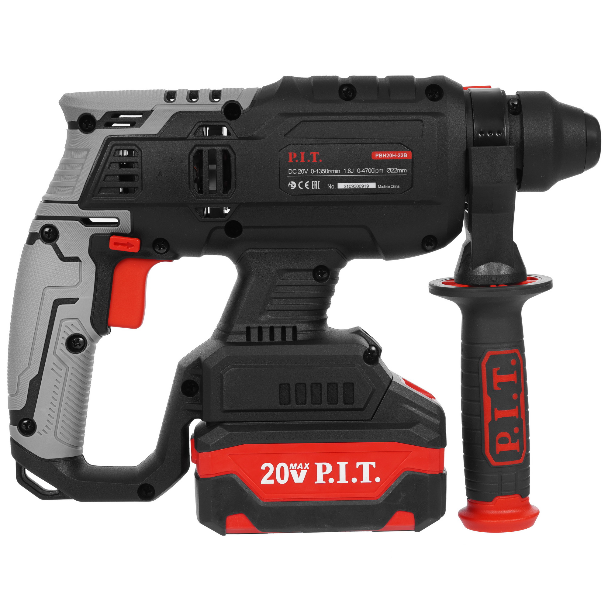 Перфоратор P.I.T. PBH20H-22B/1 OnePower 20V 9906895 PIT STDN-0091237 - Вид №1