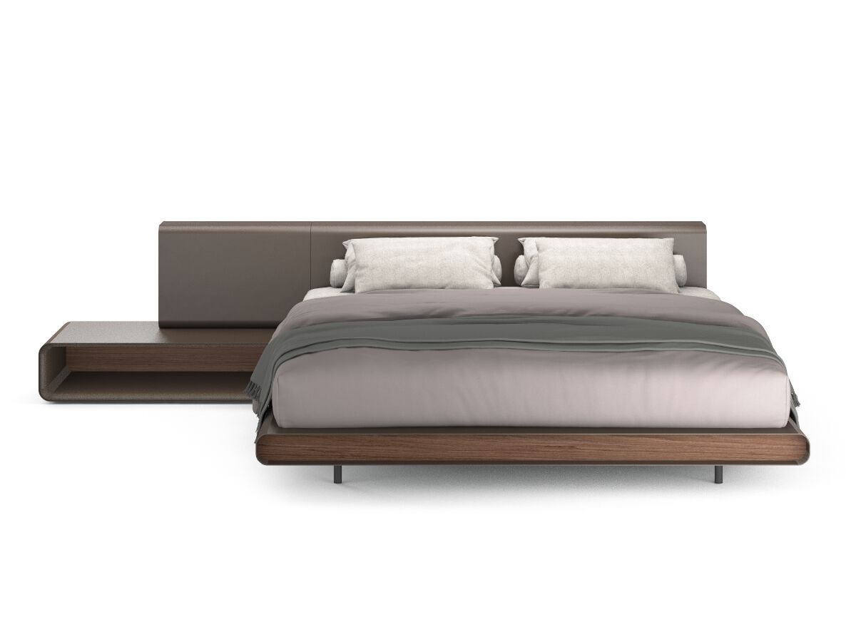 Кожаная двуспальная кровать со встроенными тумбочками i 4 Mariani ARCH-00083569 - Вид №1