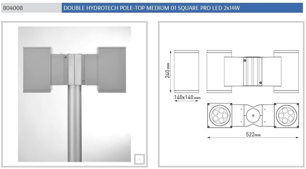 PUK Светодиодный уличный фонарь из литого под давлением алюминия Hydrotech sun-id-1465341 - Вид №24