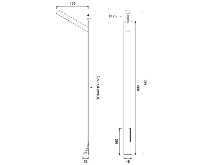 Душевая колонна из нержавеющей стали CEADESIGN CUT PLUS ARCH-00151403 - Вид №1