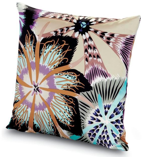 MissoniHome Подушка из хлопкового атласа с цветочным принтом Master moderno sun-id-1515330 - Вид №2