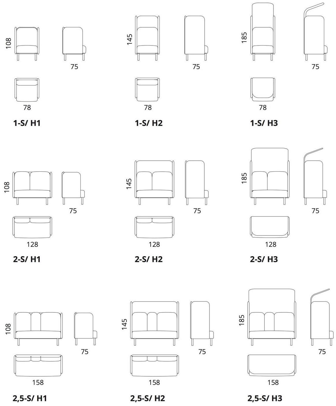 SOFTREND Мягкий 3-местный тканевый диван с подголовником August sun-id-1366728 - Вид №6