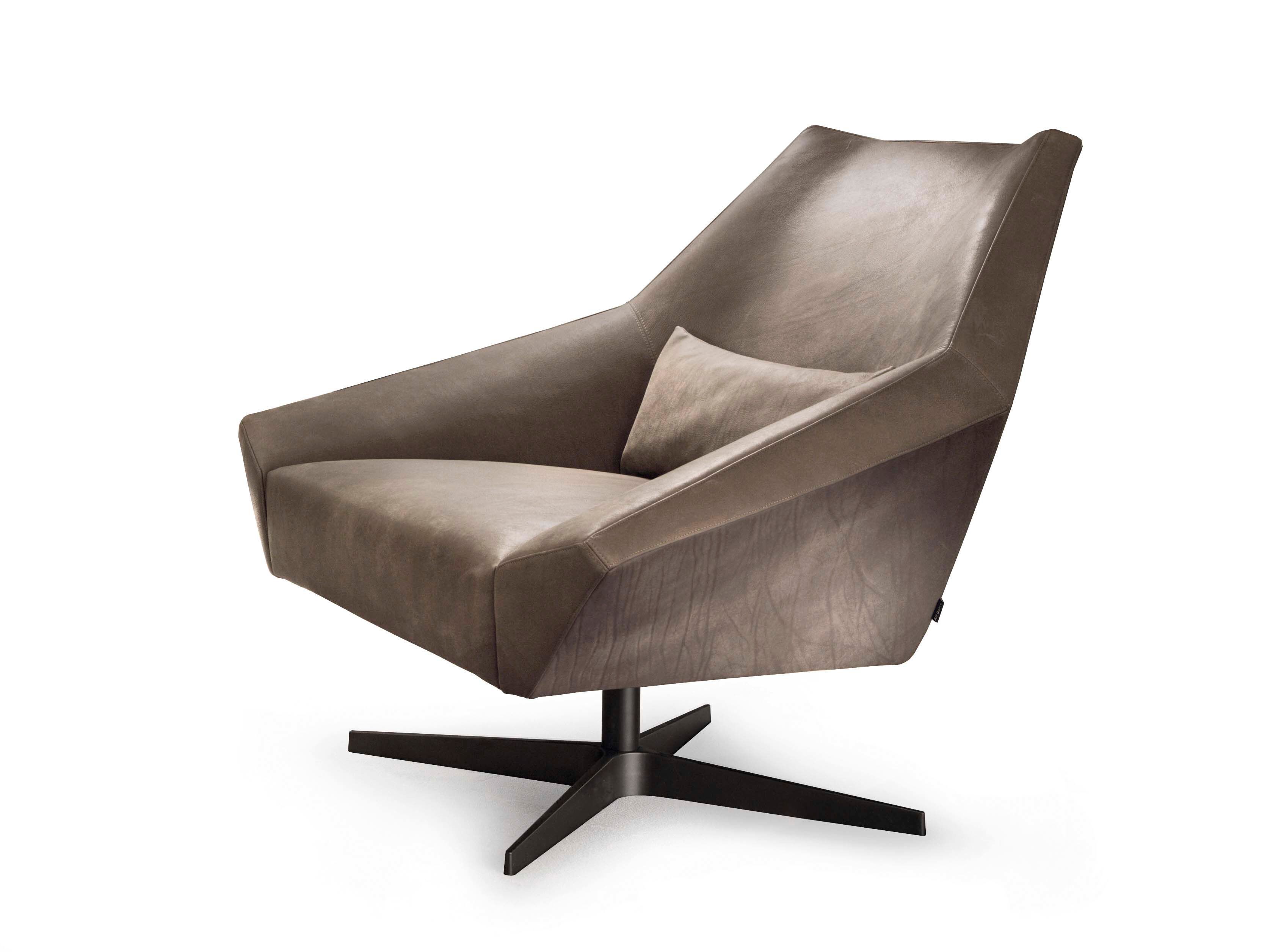 Кожаное вращающееся кресло с подлокотниками Alf DaFrè Olivia ARCH-00111702