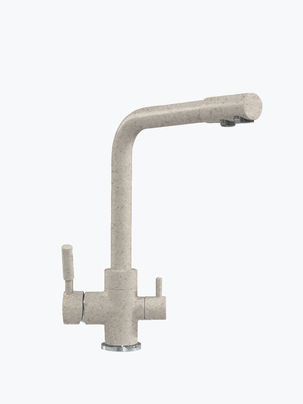 627505 Смеситель кухонный "Высокий Дуо" в тон мойки Polygran  - Вид №1