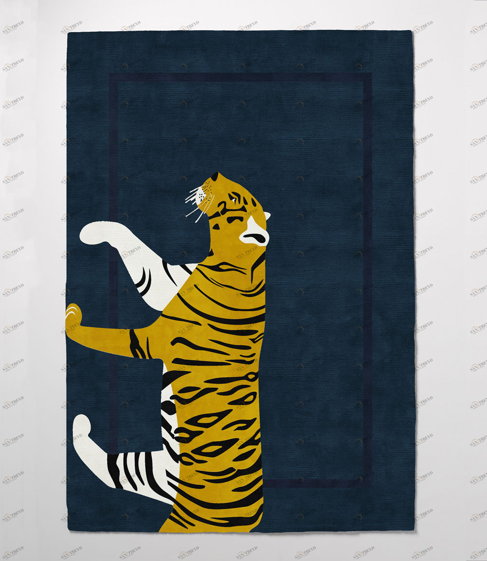 Ковер детский Tiger 200х280 синий RUGBERRY  326216 Желтый;синий 