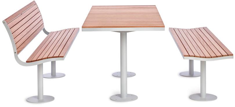 Nola Industrier Стол для общественных мест из стали и дерева Parco sun-id-1479184 - Вид №1