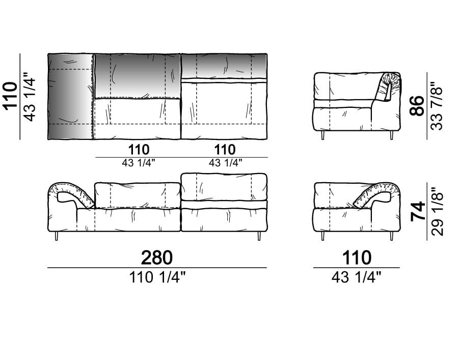 Секционный кожаный диван Arketipo CRAZY DIAMOND ARCH-00133462 - Вид №27
