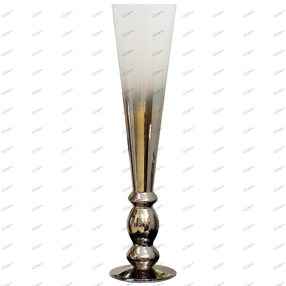 Ваза дымчато-белая 20*90 GARDA DECOR ДИЗАЙНЕРСКИЕ 115807 Белый;золото 