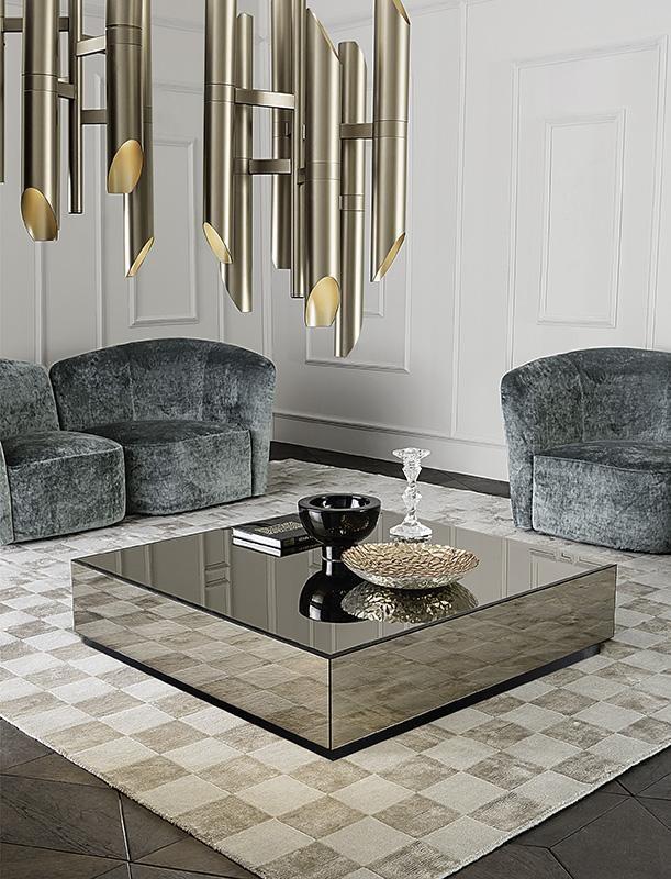 Casamilano Низкий квадратный журнальный столик из зеркального стекла sun-id-1433615 - Вид №2