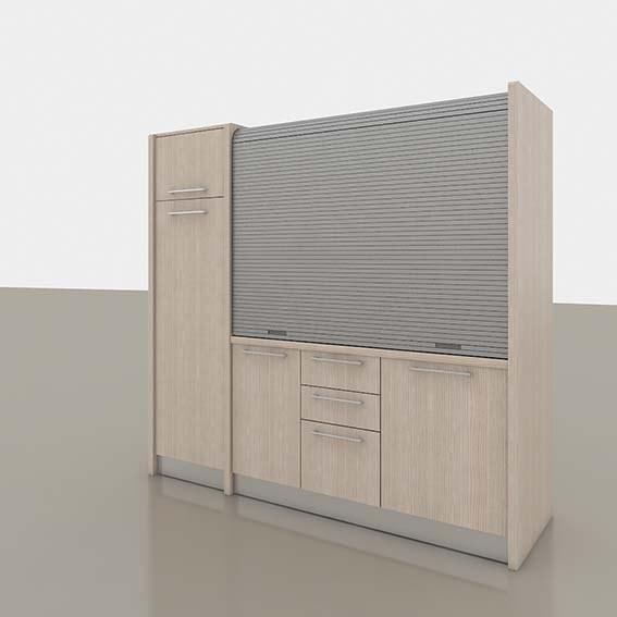 Mobilspazio Выдвижная деревянная мини-кухня Zeus K120 - Вид №2