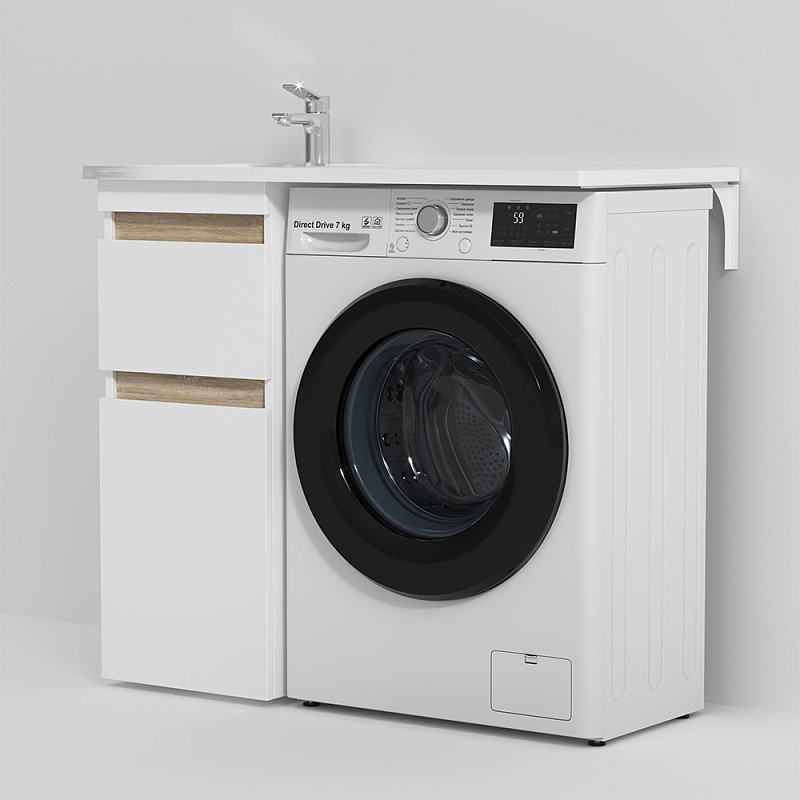 M85AFSX0402WG База под столешницу для стиральной машины напольная 40 см корзина для белья AM.PM X-Joy  - Вид №4