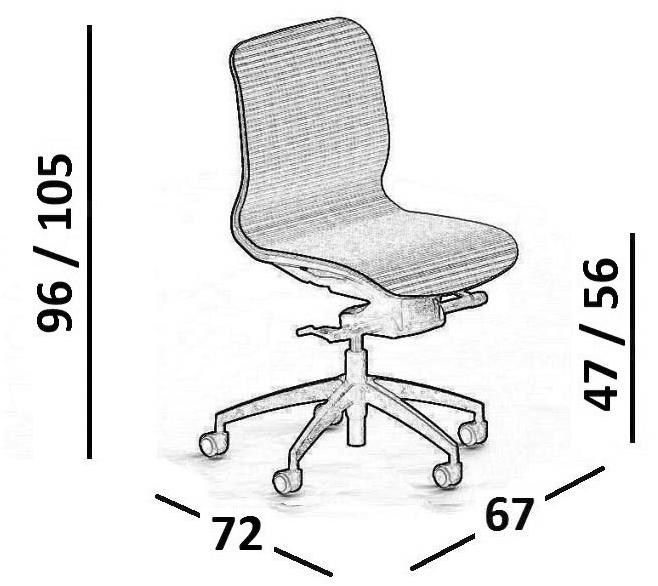 Luxy Стул для руководителя из нейлона® на колесиках со средней спинкой Smartlight sun-id-1470823 - Вид №4