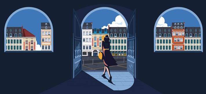 Inkiostro Bianco Моющиеся обои с пейзажами Inediti 04 - arcade sun-id-1345449 - Вид №1