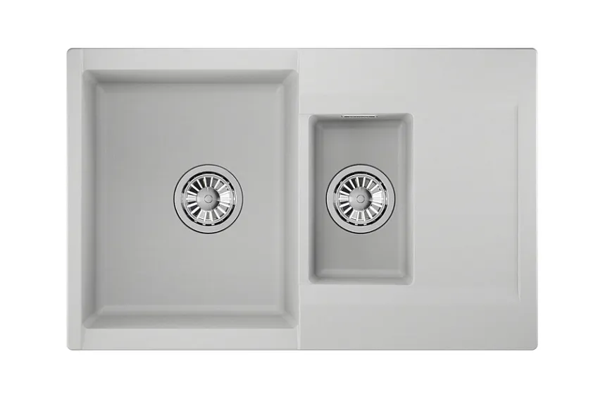 ES-7808, АРКТИК (БЕЛЫЙ), кухонная мойка, кварц, ESTETICA GRANULA 7808-ST289 - Вид №2
