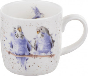 10597010 Royal Worcester Кружка Royal Worcester "Забавная фауна. Волнистые попугайчики" 310мл Фарфор костяной