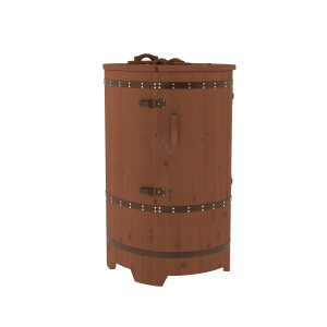 1643 Фитобочка прямая "Стандарт" вишня, покрытие тиковым маслом, фурнитура 064 Alyarus