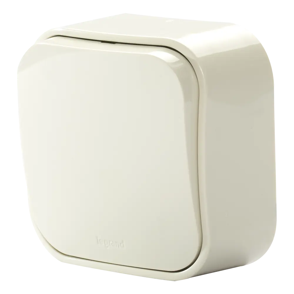 Выключатель Legrand Quteo одноклавишный для открытого монтажа в слоновой кости 16155293 STLM-0006599 - Вид №1