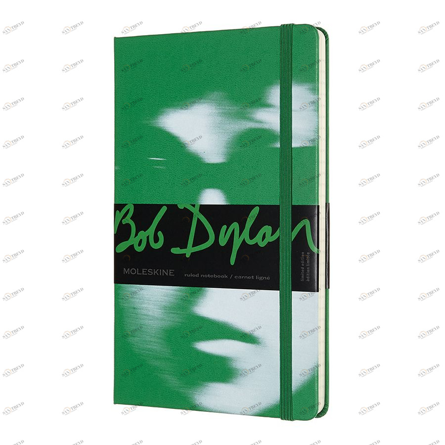 Блокнот Moleskine BOB DYLAN Large 130х210мм 240стр. линейка твердая обложка зеленый 1127195