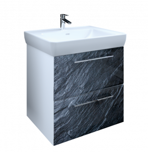 У72765 Тумба Visbaden 70П 2в.я. Black stone 1 Marka Visbaden