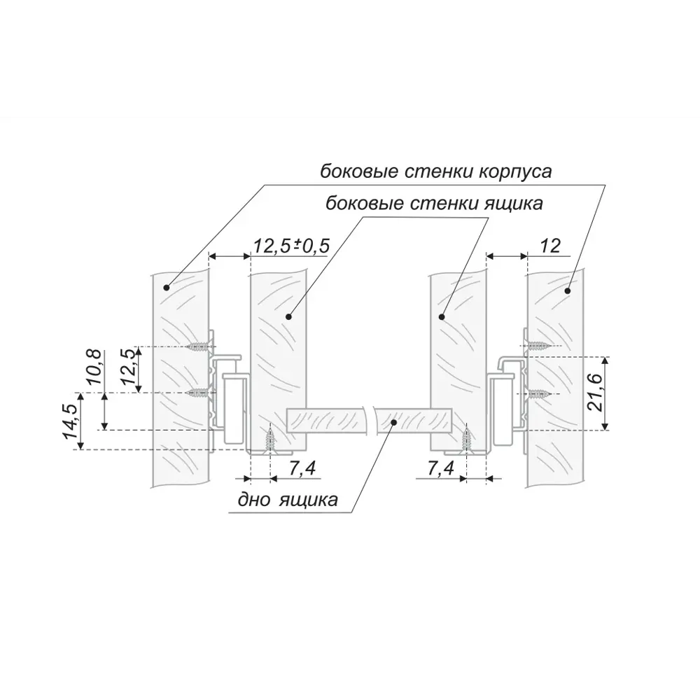 Santreyd Роликовые направляющие для мебельных ящиков 400 мм белые 11640775 STLM-0001340 - Вид №3