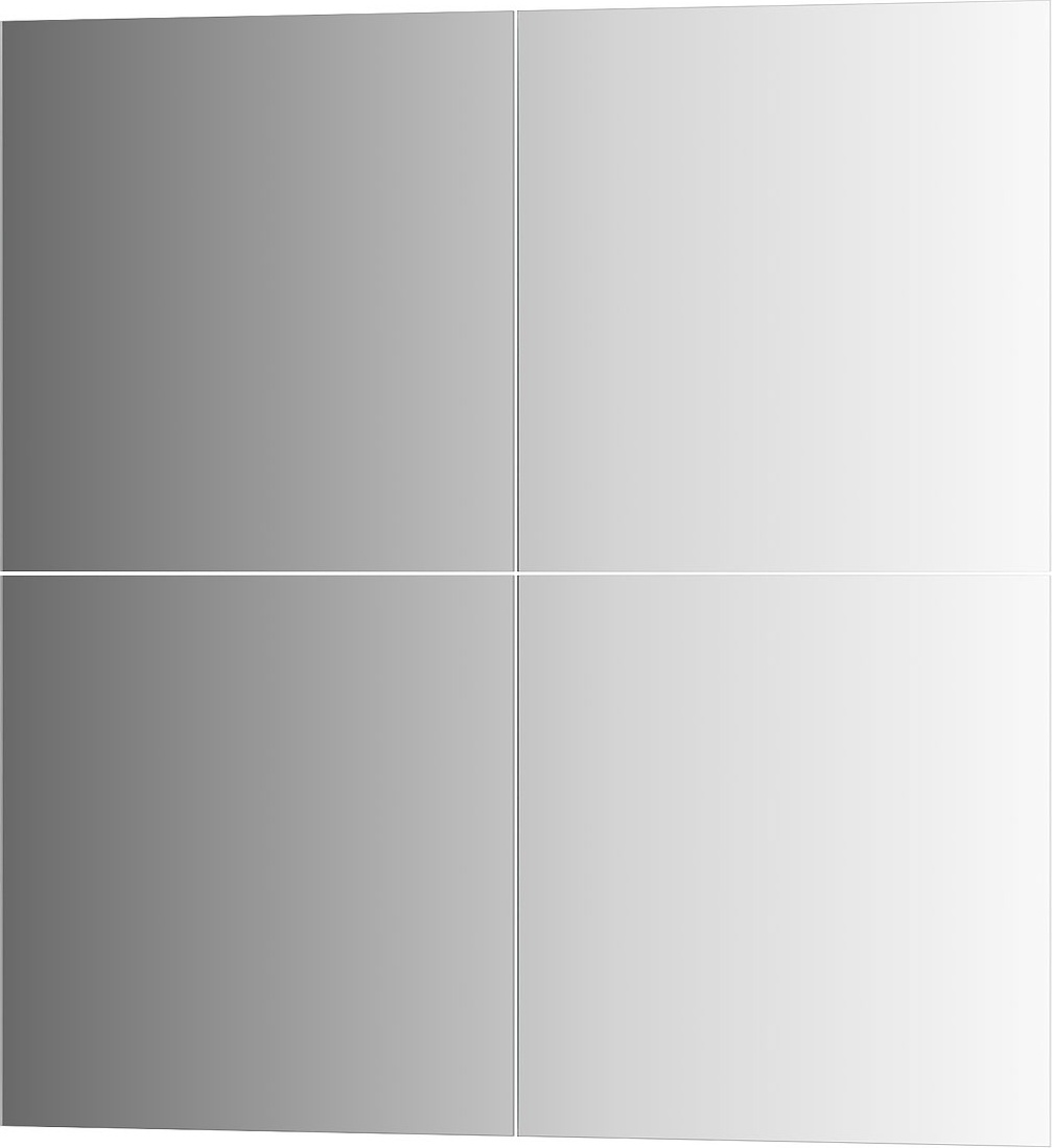 BY 1410 Зеркальная плитка со шлифованной кромкой - комплект 4 шт EVOFORM Reflective