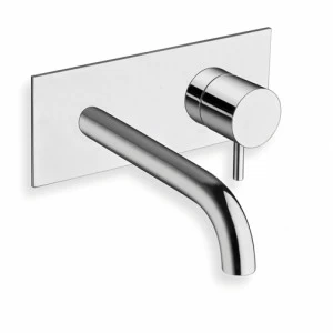 CRITV256 Смеситель для раковины настенный REGULAR внешние части для CRICS200 (правая сторона) - CRICS201 (левая сторона) со сливом 1 "1/4 Up & Down и металлической пластиной Cristina Rubinetterie