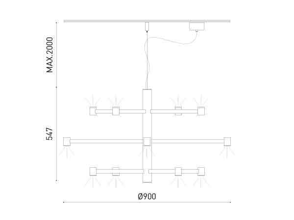 Светодиодный подвесной светильник Arkoslight Art Chandelier ARCH-00130532 - Вид №13
