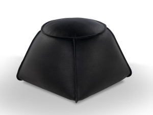 Кожаный пуф