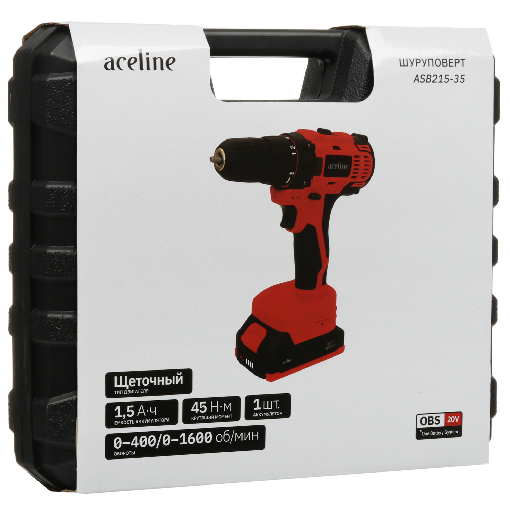 Дрель-шуруповерт Aceline OBS ASB215-35 OBS 20V 9070352 STDN-0146352 - Вид №10