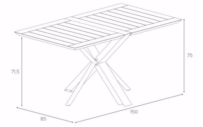 Royal Botania Складной прямоугольный садовый стол из тика sun-id-1383472 - Вид №6